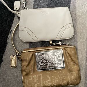 2 genuine coach wristlets
